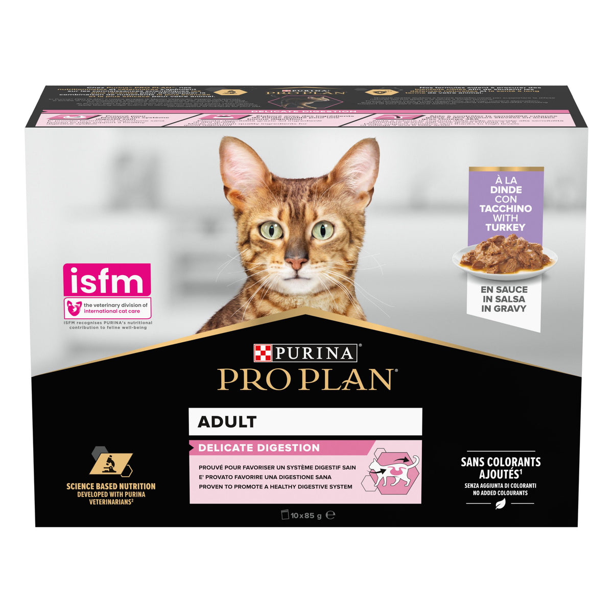 Purina Pro Plan Chat Adulte Digestion sensible Dinde (10x85 g)