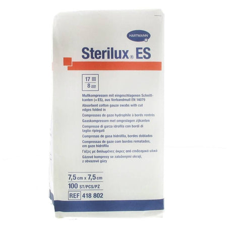 Hartmann Sterilux ES compresse 8 plis (7.5 x 7.5 cm) 418802