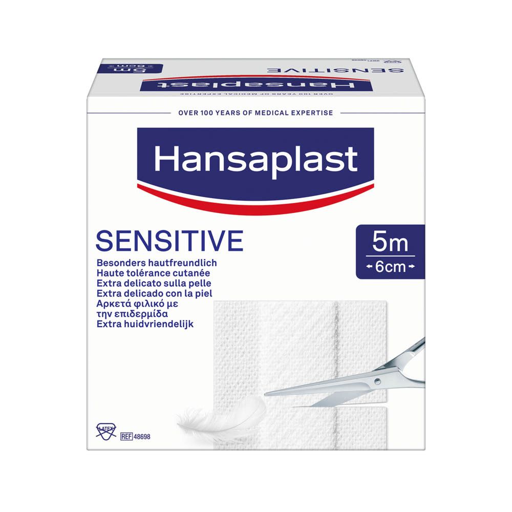 Hansaplast SENSITIVE pansement 5 m x 6 cm