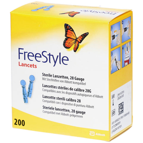 Abbott FreeStyle Lancets lancettes stériles calibre 28G (200 pièces)