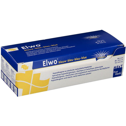 Elwo® pansement élastique et hypoallergénique bleu (18 x 2,5 cm)