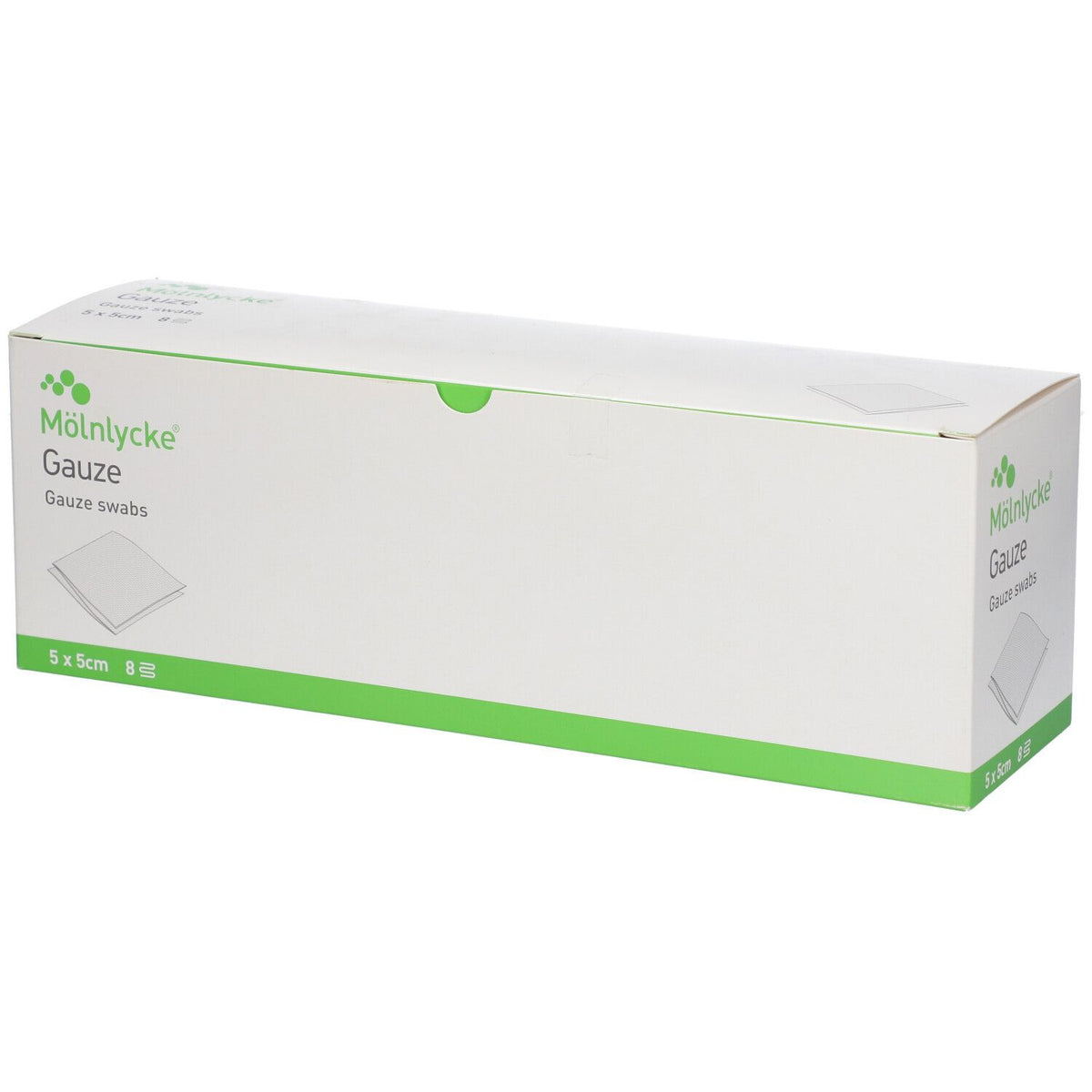 Molnlycke Gauze™ compresses de gaze non stériles 8 couches 5 x 5 cm — 75x2 pièces