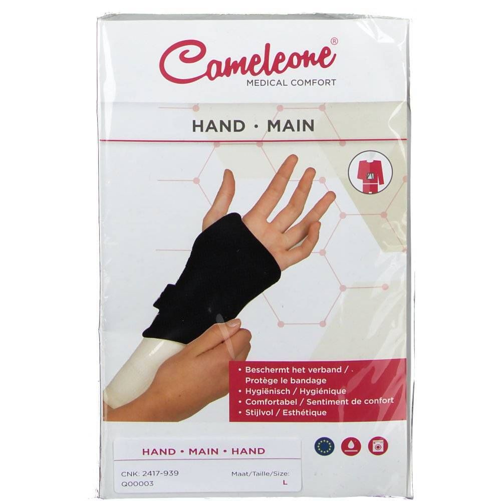 Cameleone Main Ouvert Pouce Noir L