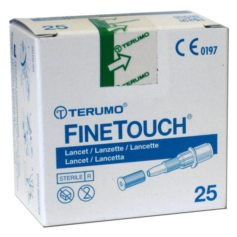 Terumo Finetouch lancettes (25 pièces)