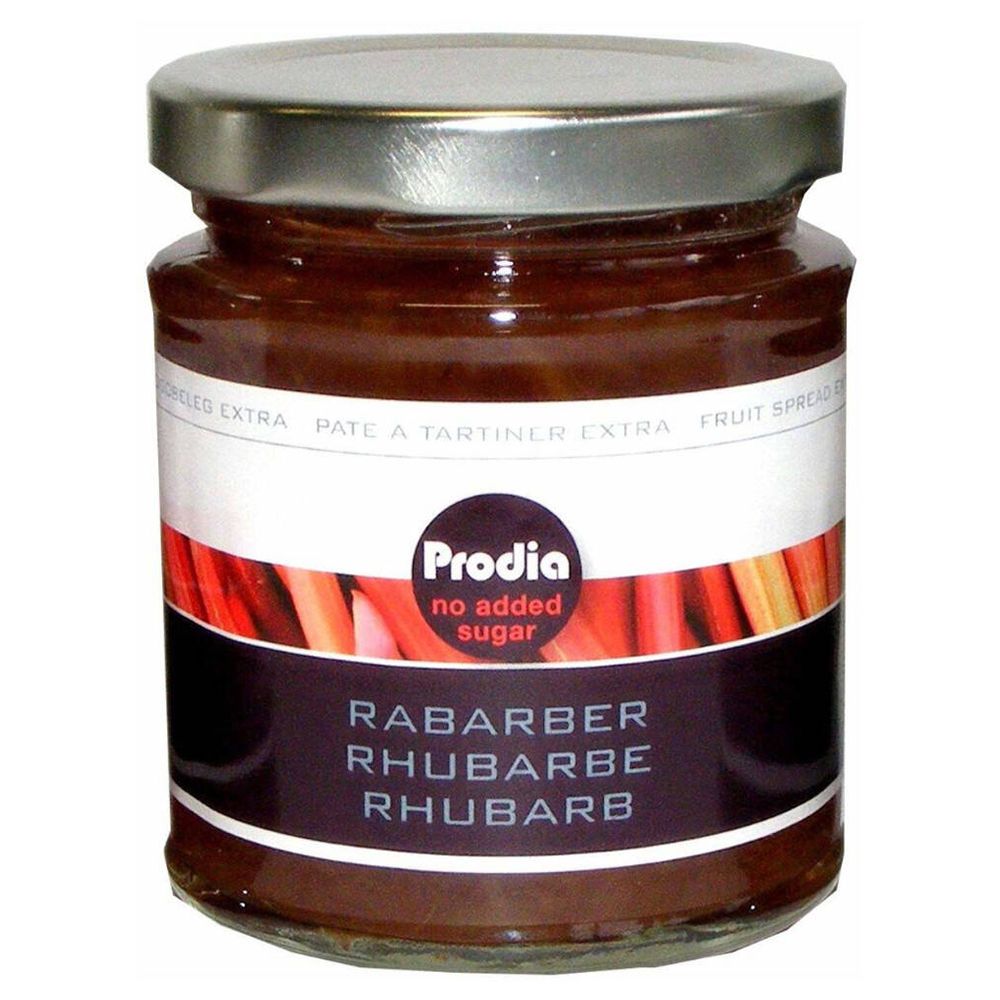 Prodia Pâte à tartiner Extra Rhubarbe sans sucres ajoutés (215 g)