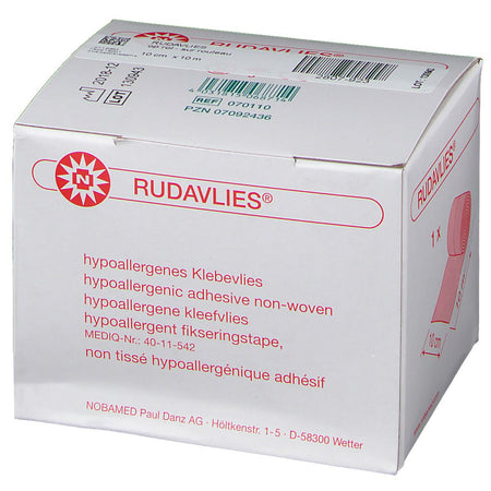 Nobamed® Rudavlies® Rouleau non tissé hypoallergénique adhésif 10 cm x 10 m