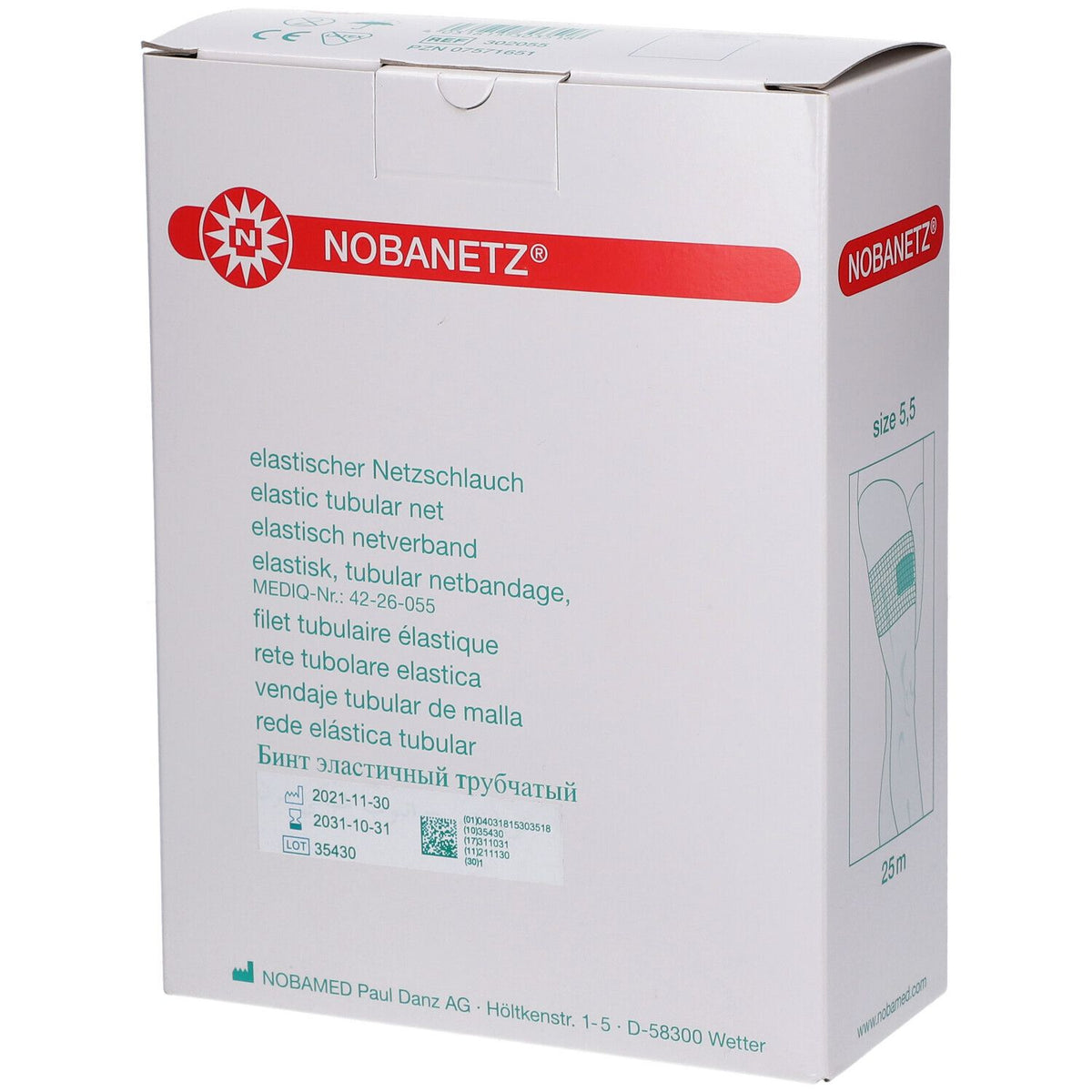 Nobanetz® filet tubulaire élastique pour la cuisse Taille 55