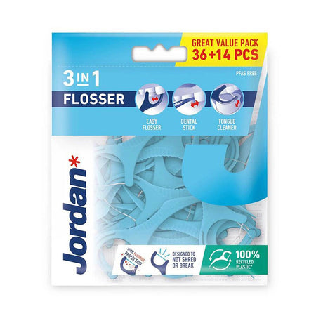 Jordan Flosser 3-en-1 Fil Dentaire (36 pièces)