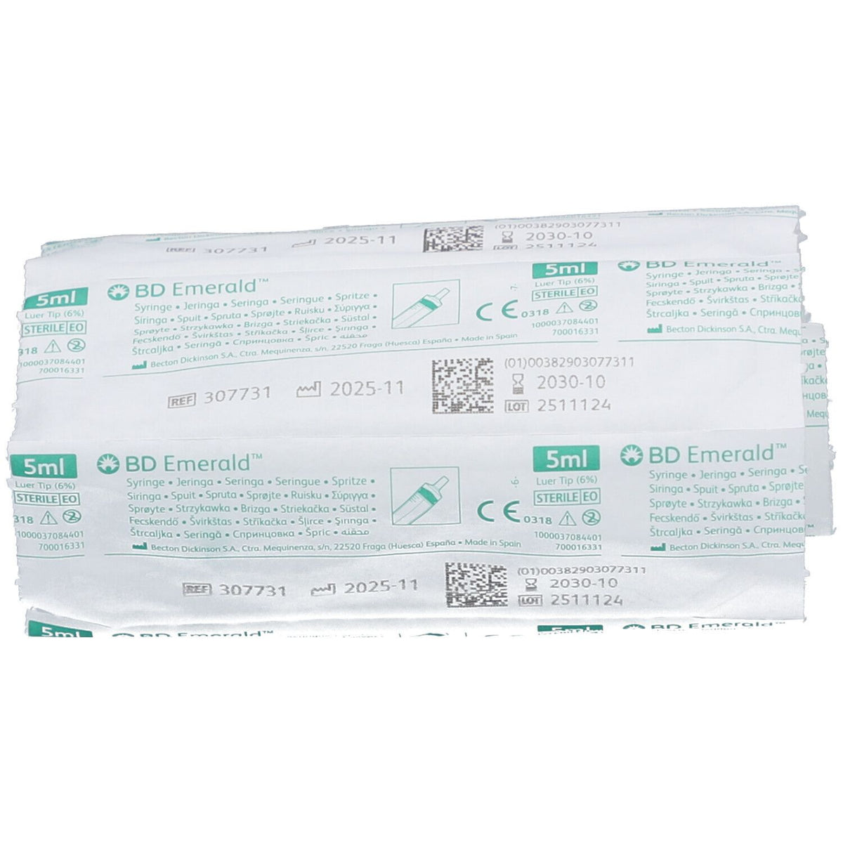 BD Emerald seringue jetable 5 ml sans aiguille (10 pièces)