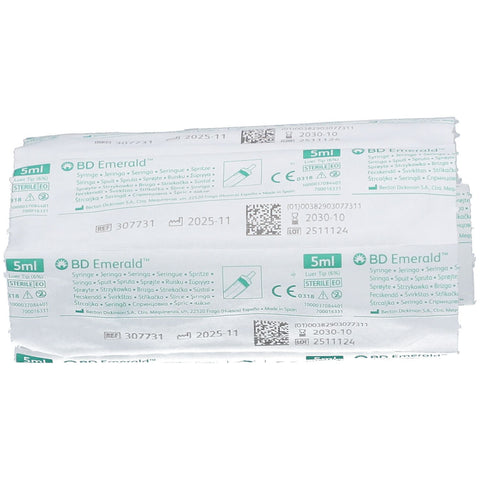 BD Emerald seringue jetable 5 ml sans aiguille (10 pièces)