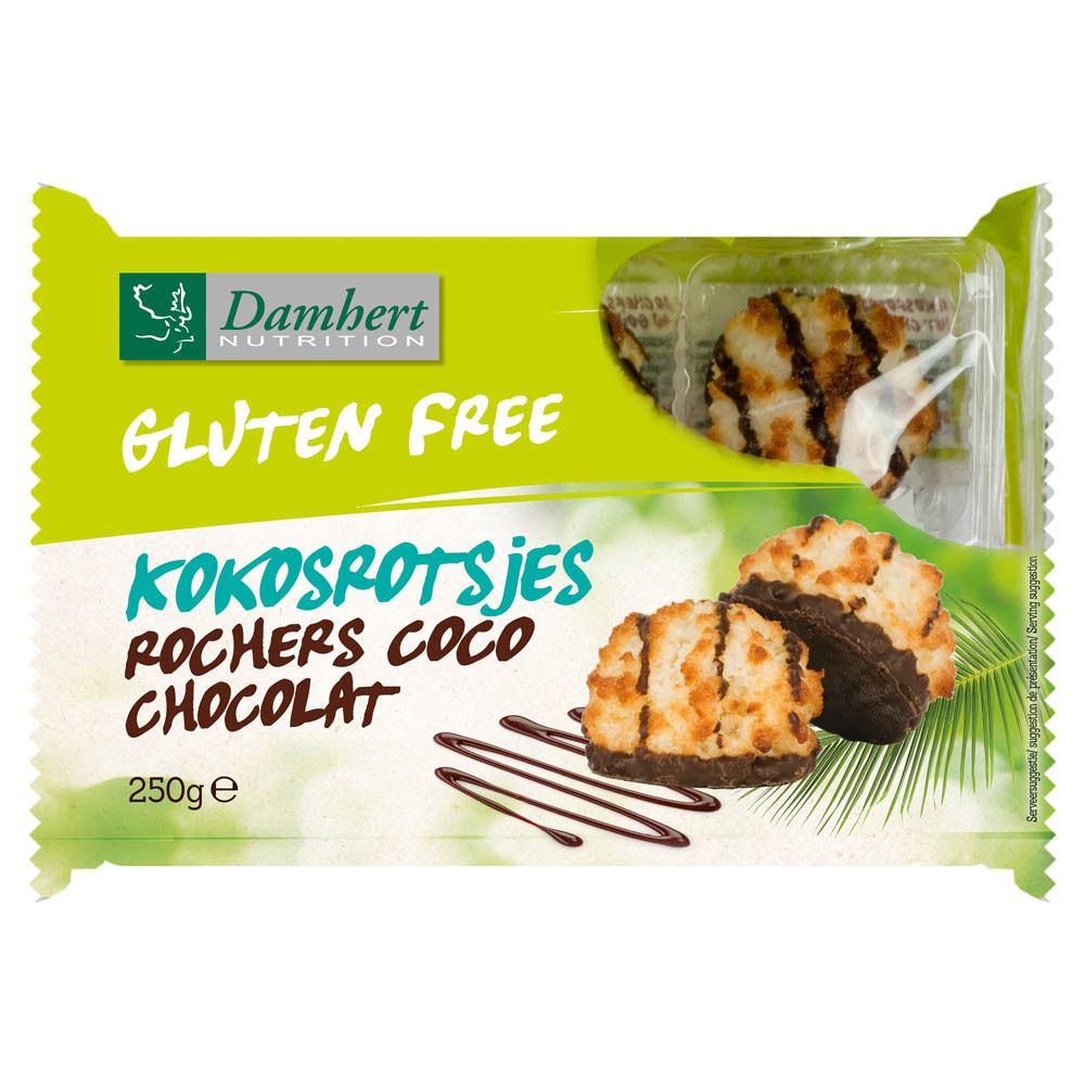 Damhert macarons à la noix de coco au chocolat sans gluten (250 g)