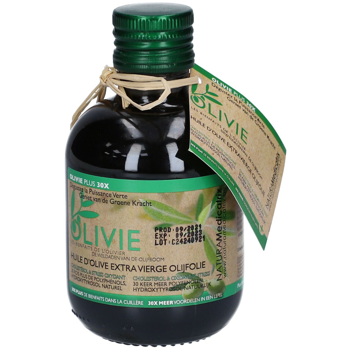 Olivie Plus 30x Huile d'olive extra vierge Bio — 250 ml