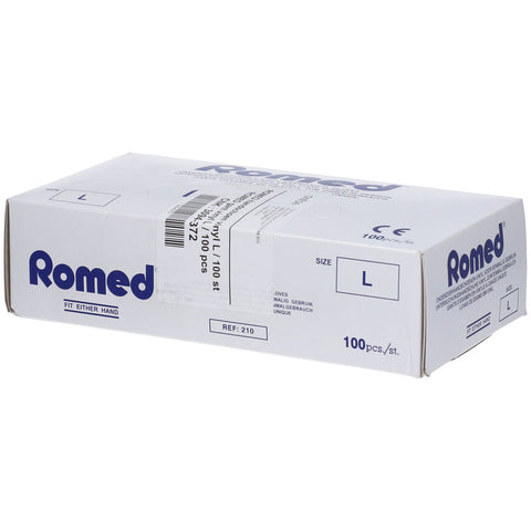 Romed gants d'examen en vinyle taille L