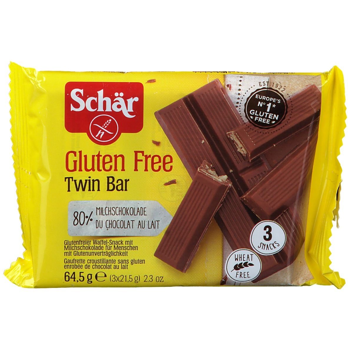 Schär Twin Bar sans gluten (3 pièces)