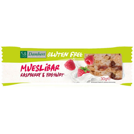 Damhert barre de muesli à la framboise et au yaourt sans gluten (30 g)