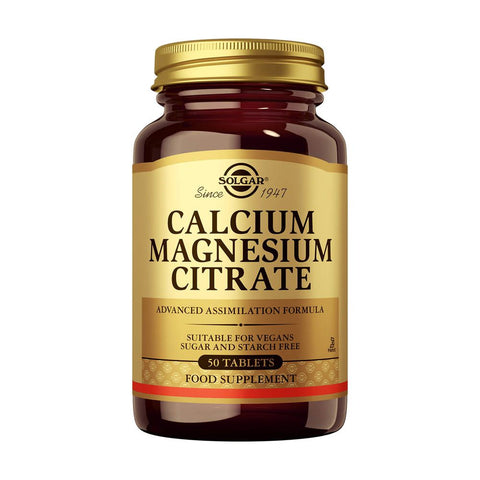 Solgar Calcium Magnesium Citrate (50 comprimés)