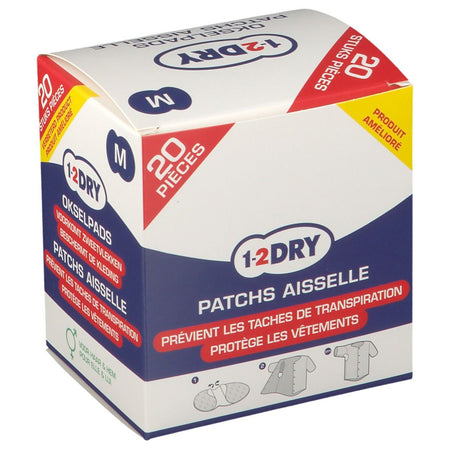 1-2 DRY patchs aisselles Medium (20 pièces)