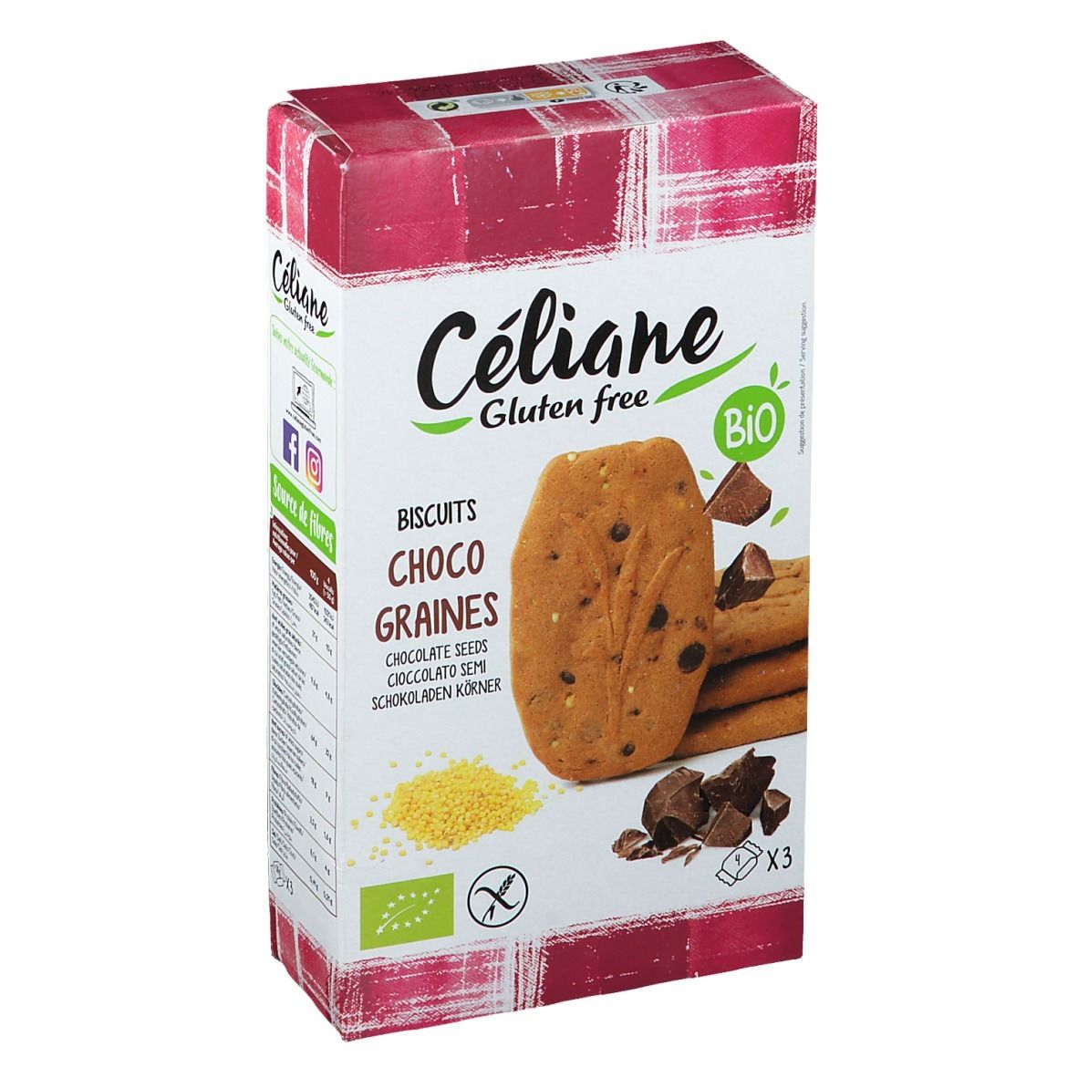 Céliane Biscuits P'tit Déj Choco Graines (150 g)