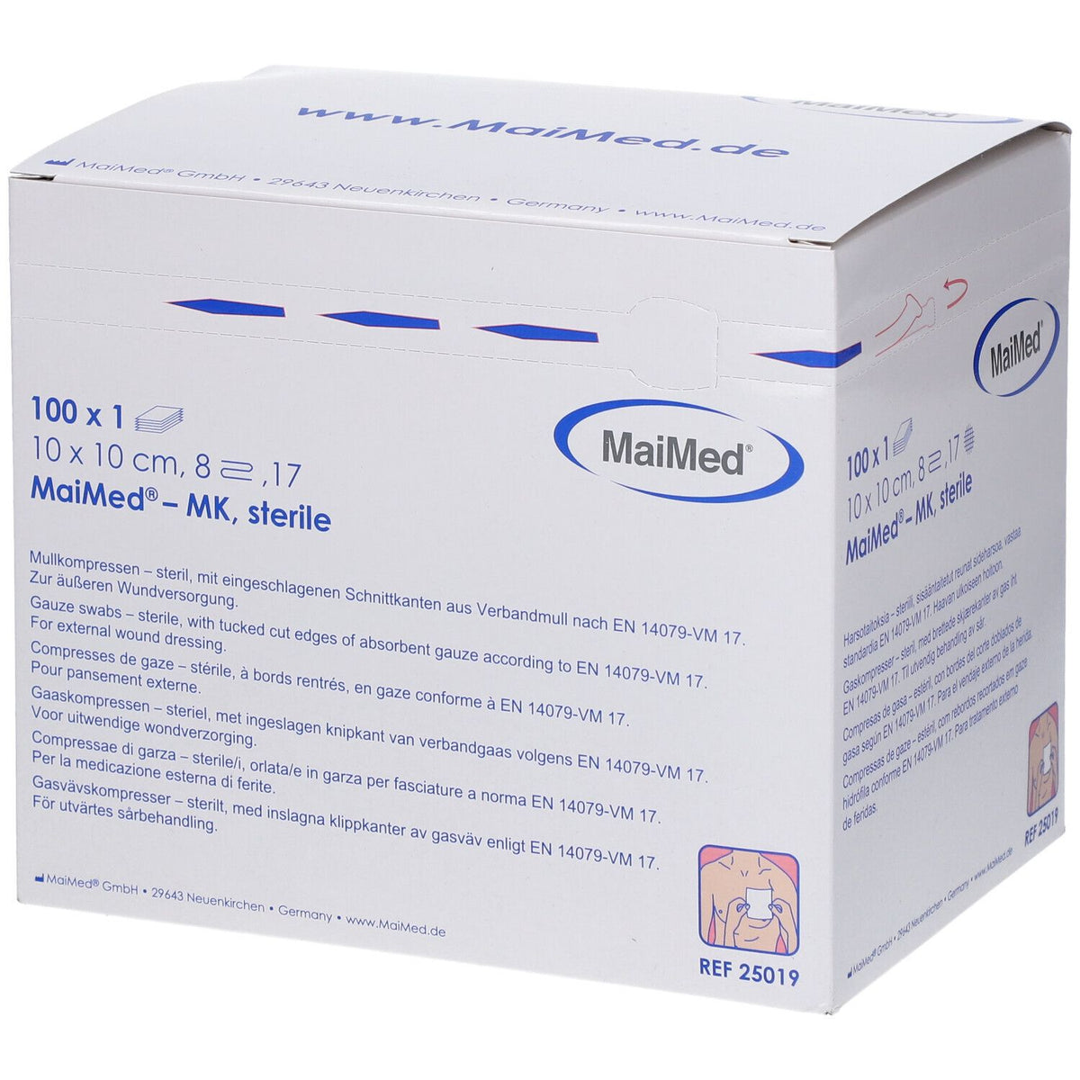 MaiMed® MK compresses stériles (10 x 10 cm)