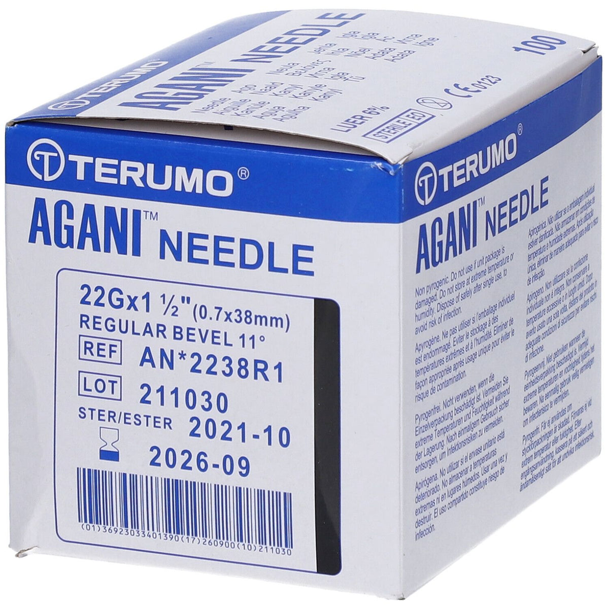 TERUMO Agani aiguille (100 pièces)