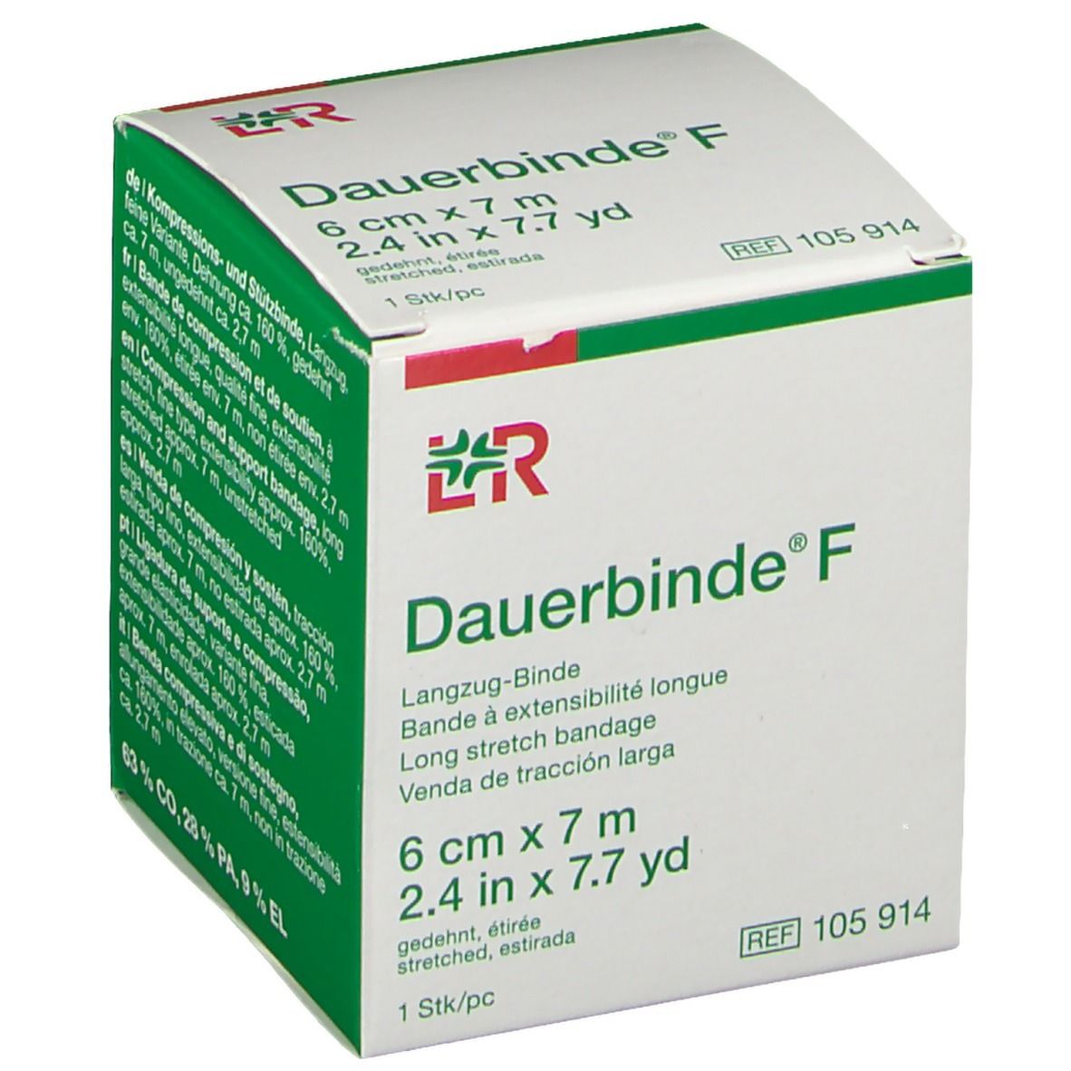 Lohmann & Rauscher bande de maintien F 6 cm x 7 m 22010