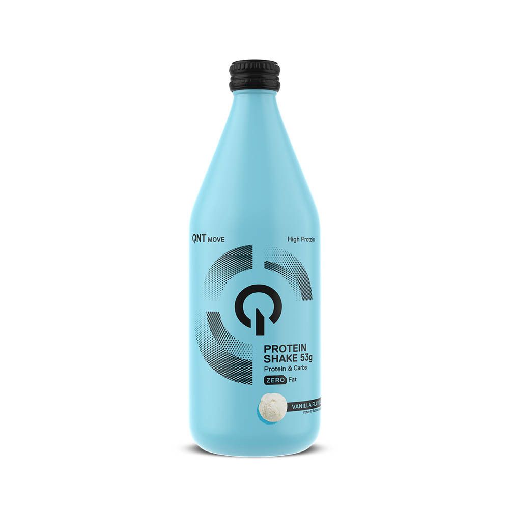 QNT Protein Shake (53 g de protéines) bouteille en verre vanille (500 ml)