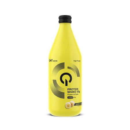 QNT shake protéiné (53 g de protéines) en verre banane