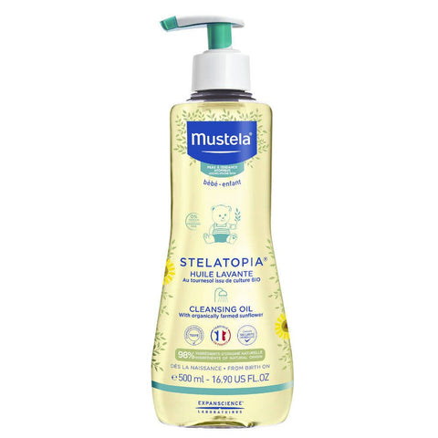 Mustela Bébé STELATOPIA Huile lavante peau atopique (500 ml)