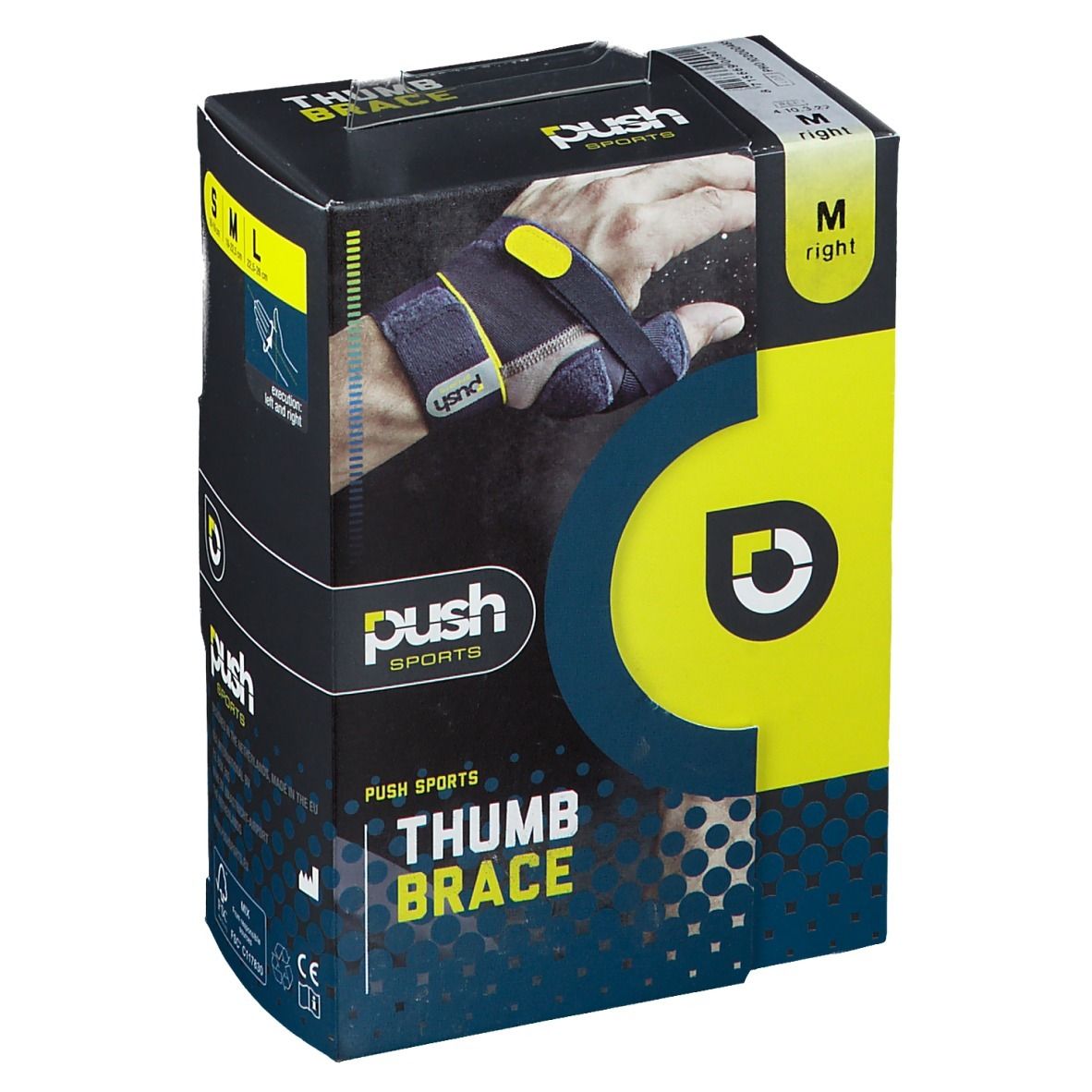 Push Sports Attelle Pouce Droite Medium 19 - 22,5 cm