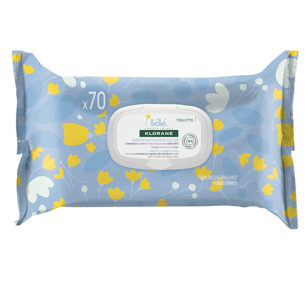 Klorane bébé lingettes douces (70 pièces)