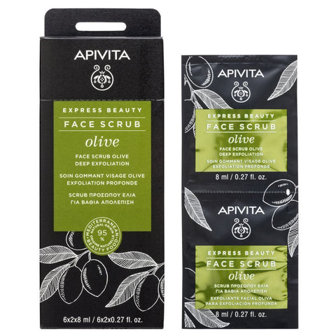 APIVITA EXPRESS BEAUTY Gommage Visage Exfoliation Profonde à l'Olive (2x8 ml)