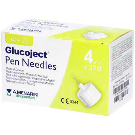 Glucoject® Aiguilles pour stylos 4 mm x 32G — 100 pièces