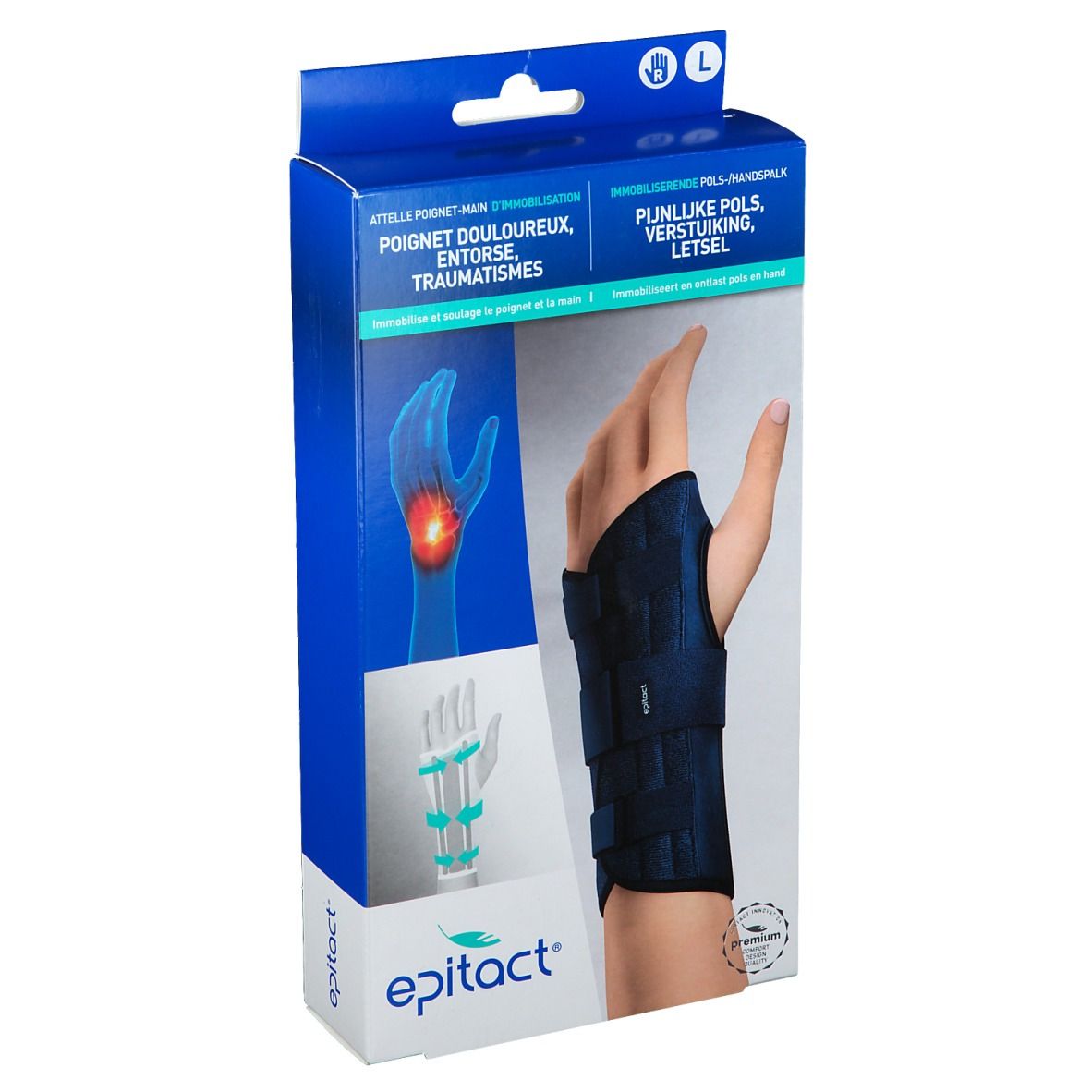 EPITACT Attelle Poignet-Main d'Immobilisation Droite L (1 pièce)