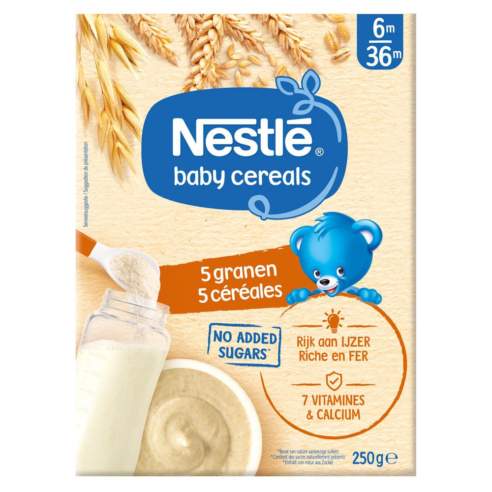 Nestlé® Céréales pour bébé 5 céréales