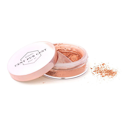 Cent Pur Cent fard à joues minéral en poudre libre Corail (7 g)
