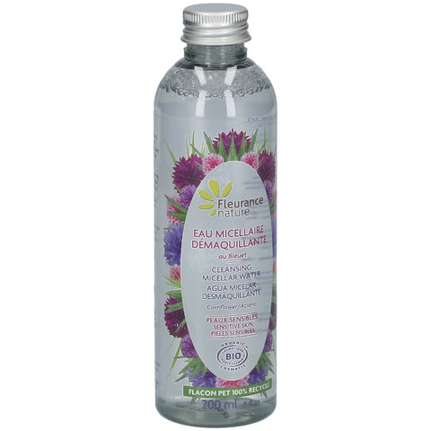 Fleurance Nature Eau Micellaire Démaquillante à l'Eau Florale de Bleuet Bio (200 ml)