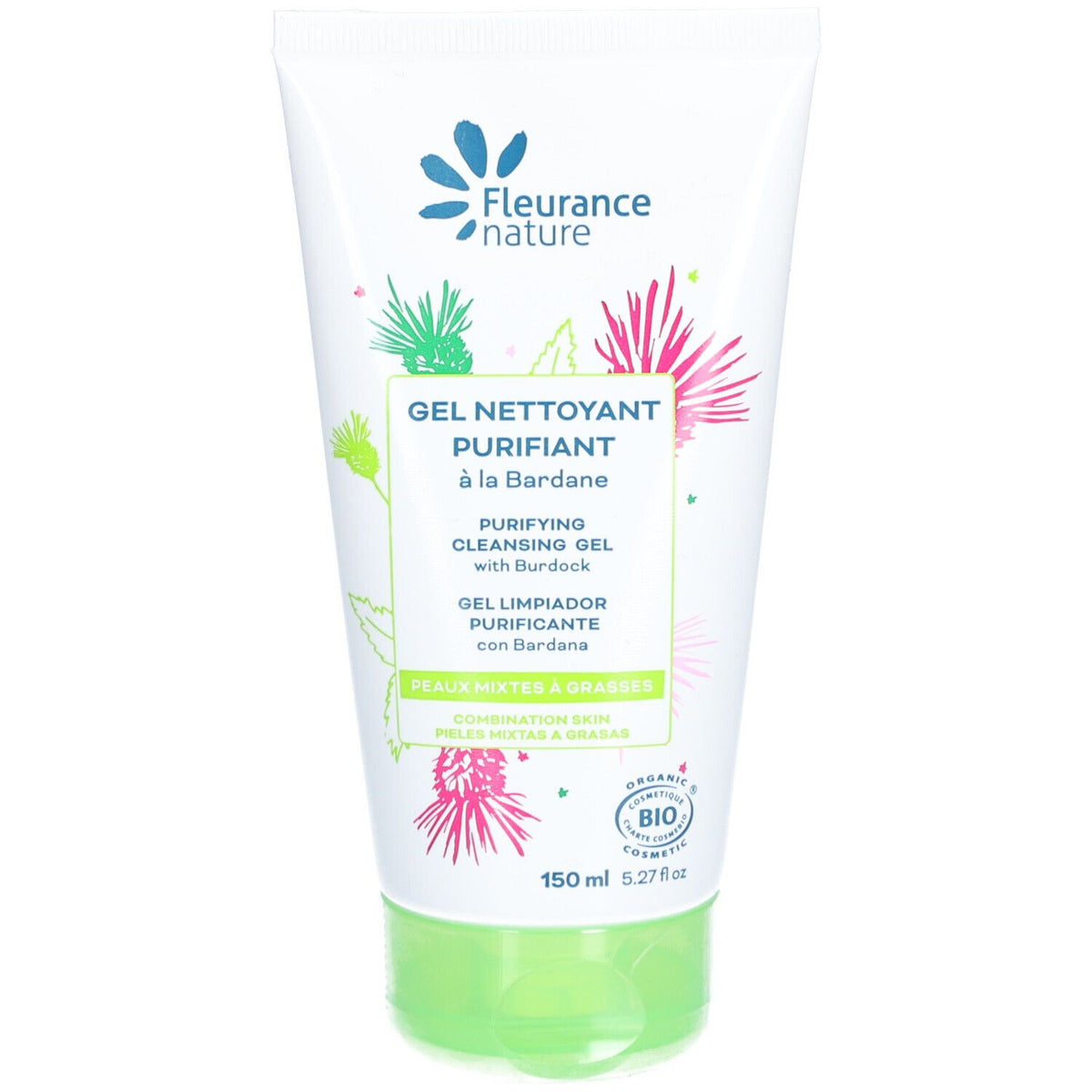 Fleurance Nature Gel Nettoyant Purifiant à la Bardane Bio (150 ml)