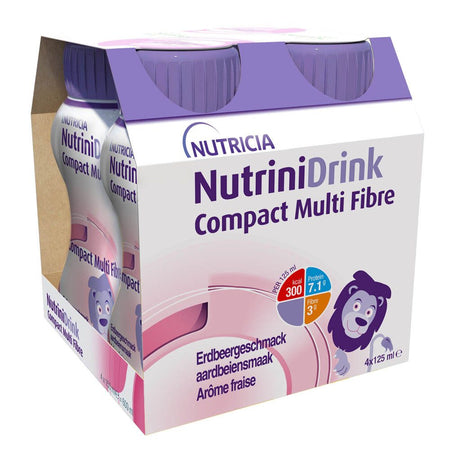 NutriniDrink Compact Multi Fibre Fraise (4x125 ml)