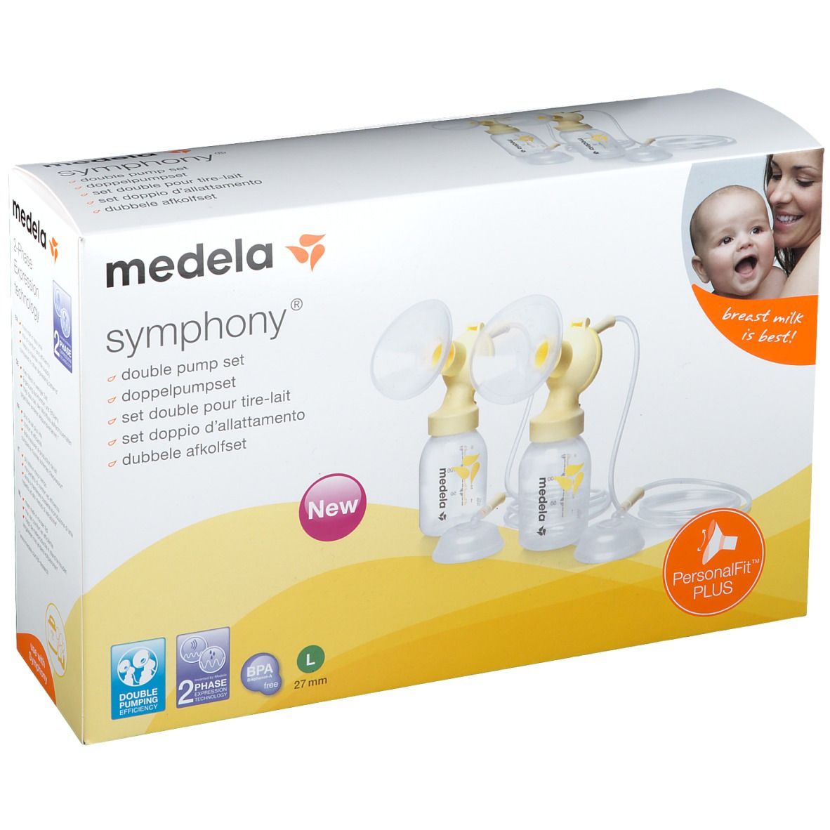 Medela PersonalFit PLUS set double pour tire-lait Symphony, taille L (27mm)