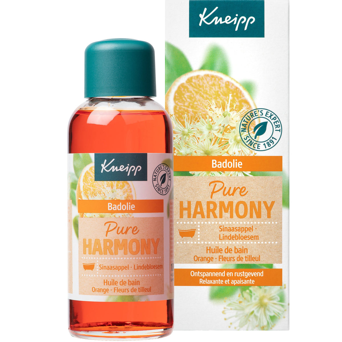 Kneipp Pure Harmony huile de bain orange - fleurs de tilleul (100 ml)