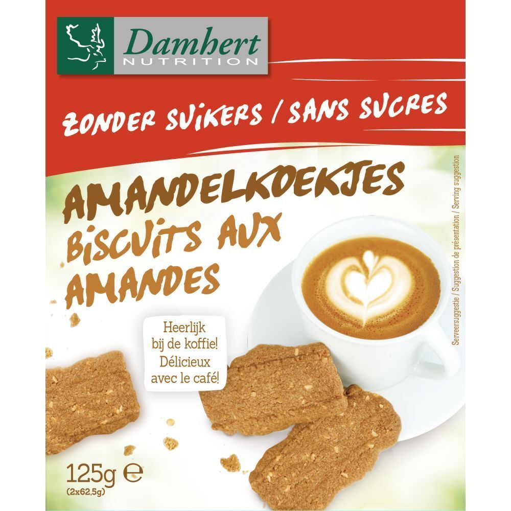 Damhert Biscuits aux Amandes Sans Sucre (125 g)