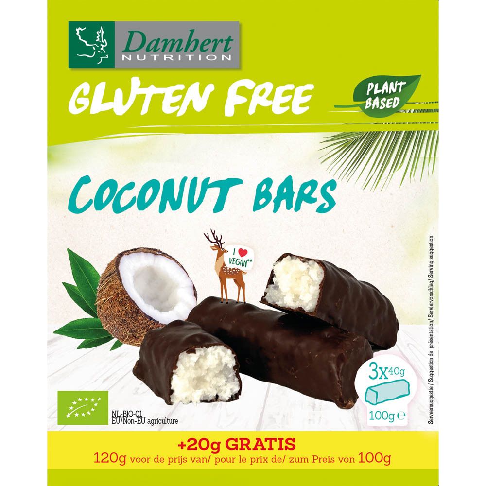 Damhert Gluten Free Barres de Noix Coco