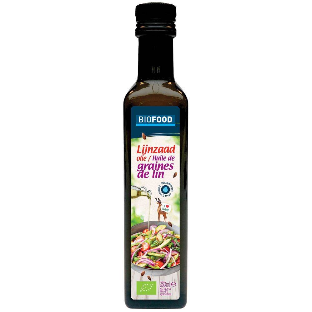 Biofood Huile de lin pressée à froid bio (250 ml)