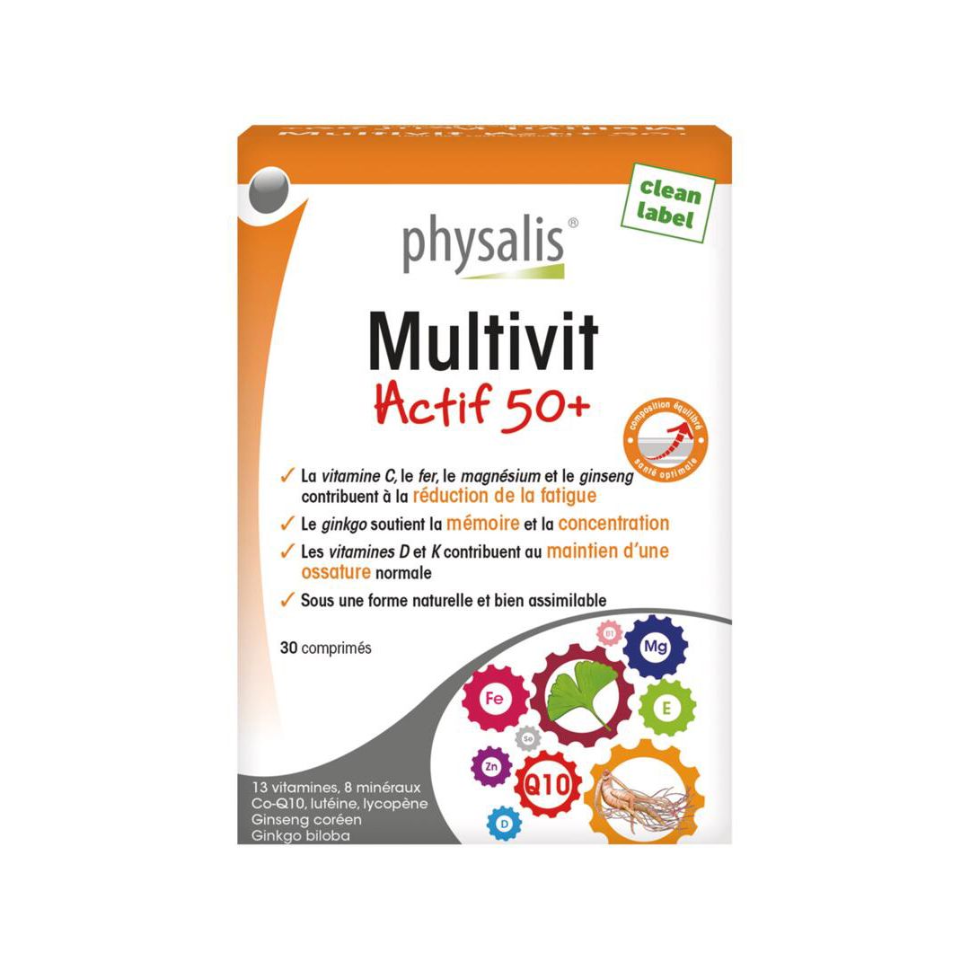 Physalis Multivit Actif 50+ (30 comprimés)