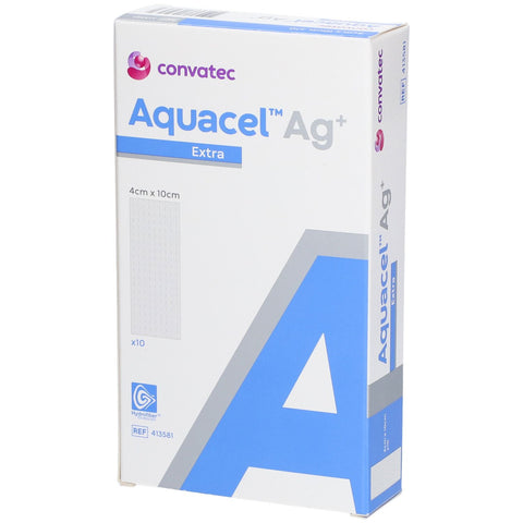 Aquacel AG+ Extra Hydrofiber Pansement 4x10cm