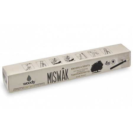 Woody Miswak brosse à dents en bois d’Ararq (1 pièce)
