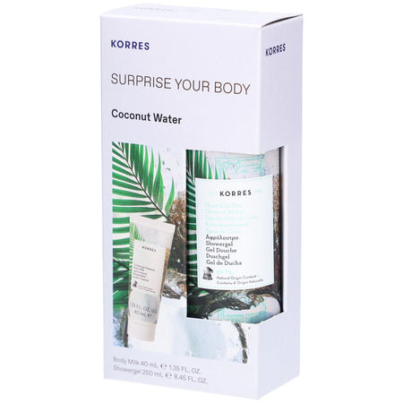 Korres Coffret Surprise your Body Eau de Noix de Coco lait corporel + gel douche (250+40 ml)