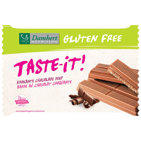Damhert Gluten Free Taste-it! Barre au Chocolat Croquante (30 g)