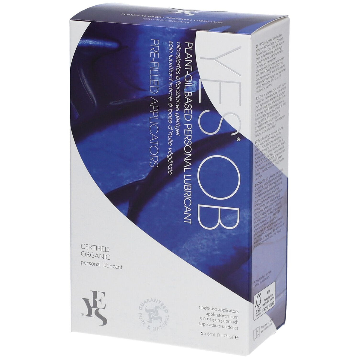 YES® OB gel lubrifiant à base d'huile végétale (6x5 ml)