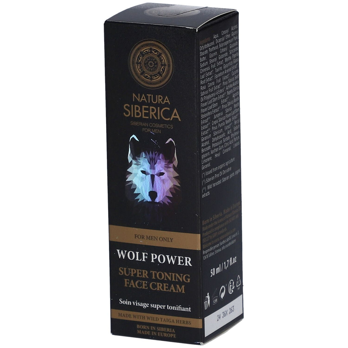 Natura Siberica Crème Visage Raffermissante Hommes Super Toning Wolf (50 ml)